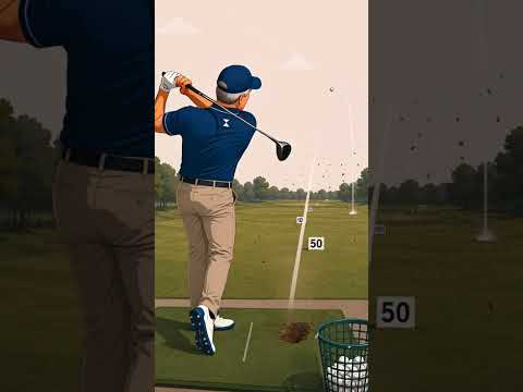 Frank hitting two nearly identical shots at the driving range